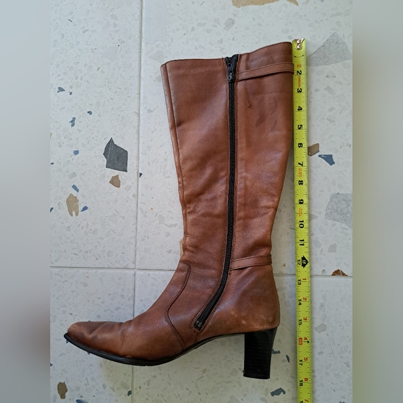 Donforf Tan knee-high leather boots - Picture 9 of 10